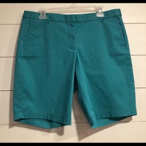 NWT J. Crew 12 Turquoise Blue Chino Bermuda Shorts